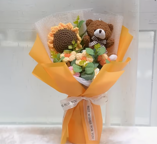Knitted bouquet